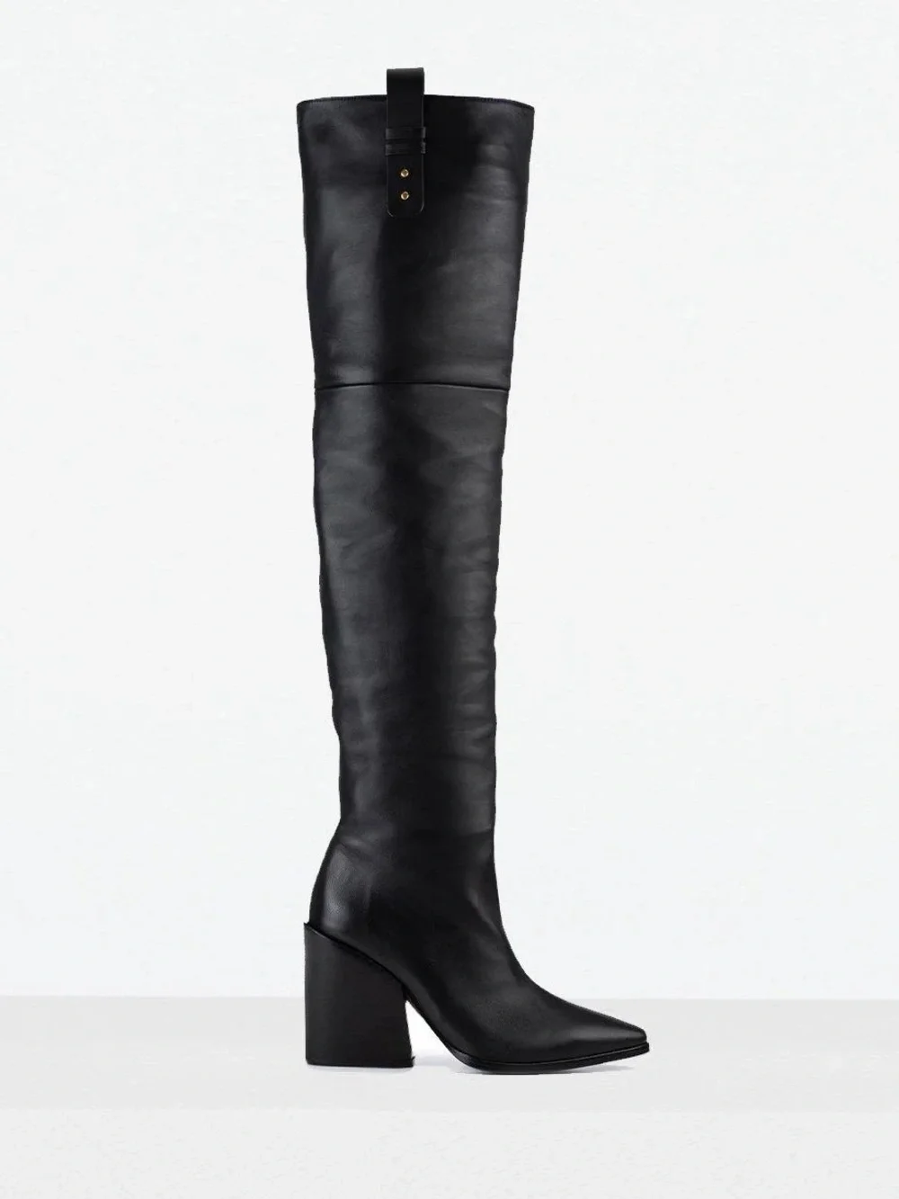 FRAME • Le Mulholland Over The Knee Boot black nappa leather OTK high heel tall